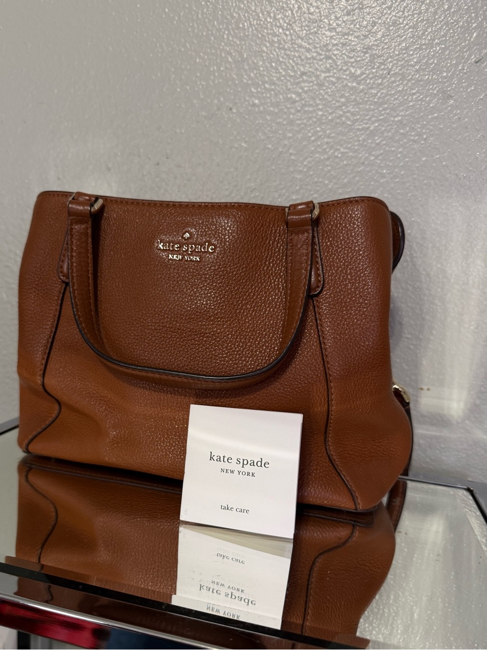 Kate Spade Jackson Medium Triple Compartment Shoulder Bag Warm Gingerbread Leath